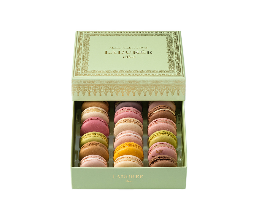 Coffret de macarons Napoléon III 18 macarons - Vert