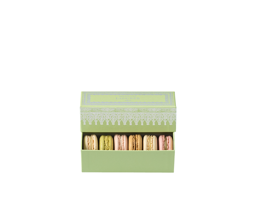 Coffret de 6 macarons Napoléon III vert