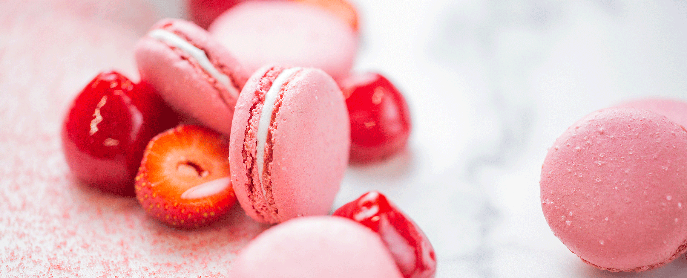 The Strawberry Candy macaron