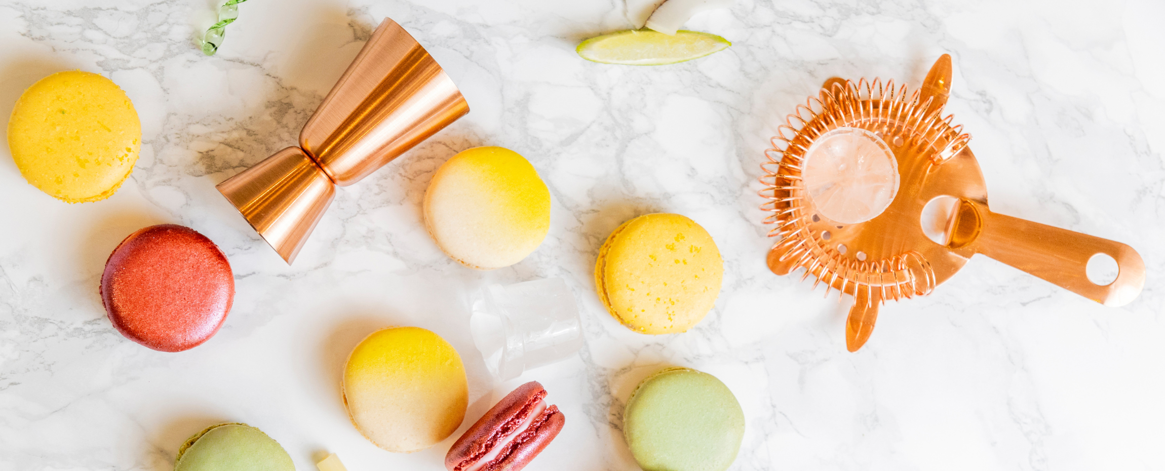4 macarons, 4 cocktails iconiques