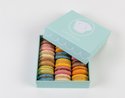 Macaron gift box Bonaparte - Ladurée Blue pastel gift box decorated with the medallion located in our parisian tea salon at St-Germain-des-Prés.