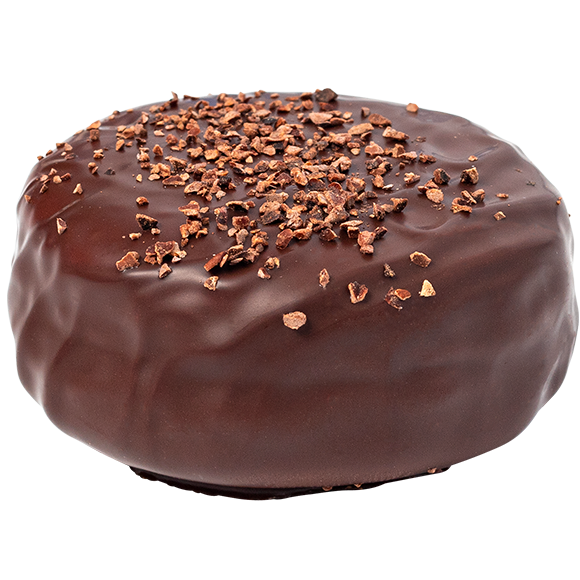 Chocolate coated macaron